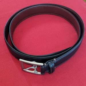 Black Coach Narrow Dress Belt